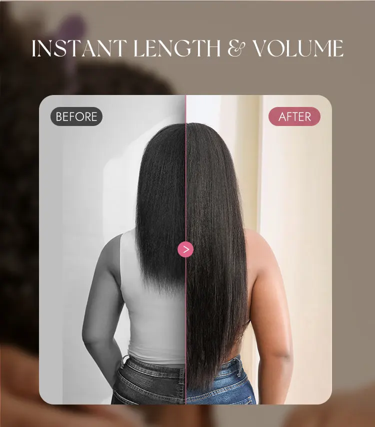 Too Easy Texture™ Wig Kinky Straight Flexi-Fit Drawstring Glueless Headband Wig (Get Free Trendy Headbands)-15