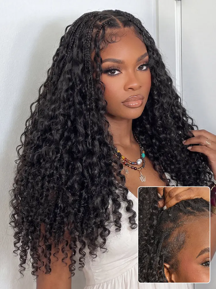 Miracle Knots Crochet Hair Burmese Curly | Wet and Wavy Water Wave | Kinky Straight for Boho Braids | Crochet Weaves | Fulani Braids | Twists Pre-Separated Lightweight Full & Soft Pre-Looped Human Hair Extensions Protective Style-81