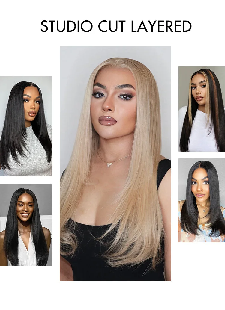 Natural Black Handcraft Layered 5x5 Closure HD Lace Glueless Short Wig | Large & Small Cap Size-08