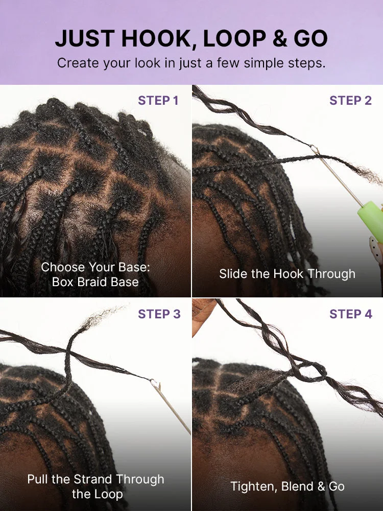 Miracle Knots Crochet Hair Burmese Curly | Wet and Wavy Water Wave | Kinky Straight for Boho Braids | Crochet Weaves | Fulani Braids | Twists Pre-Separated Lightweight Full & Soft Pre-Looped Human Hair Extensions Protective Style-85
