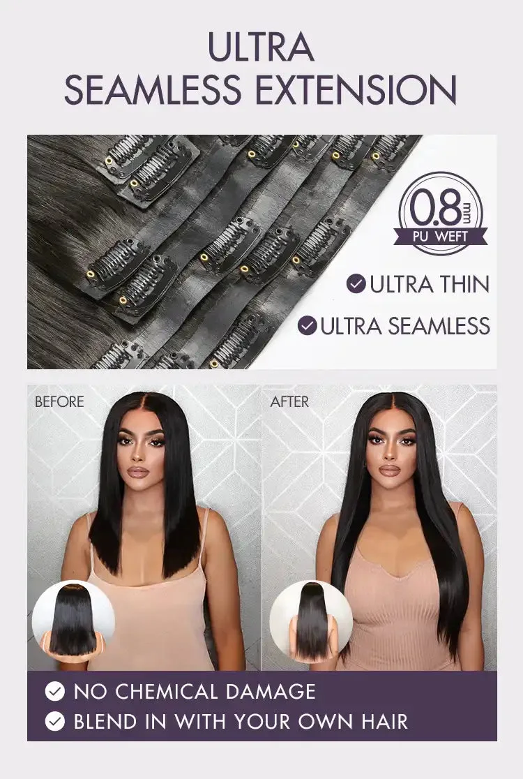 clip in hair extension is seamless