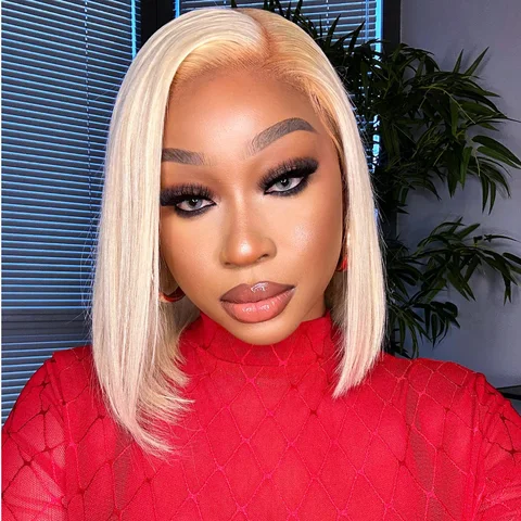 VIP ONLY | Blonde 613 Bob Glueless 5x5 Closure HD Lace Wig Pre-Cut Lace-18