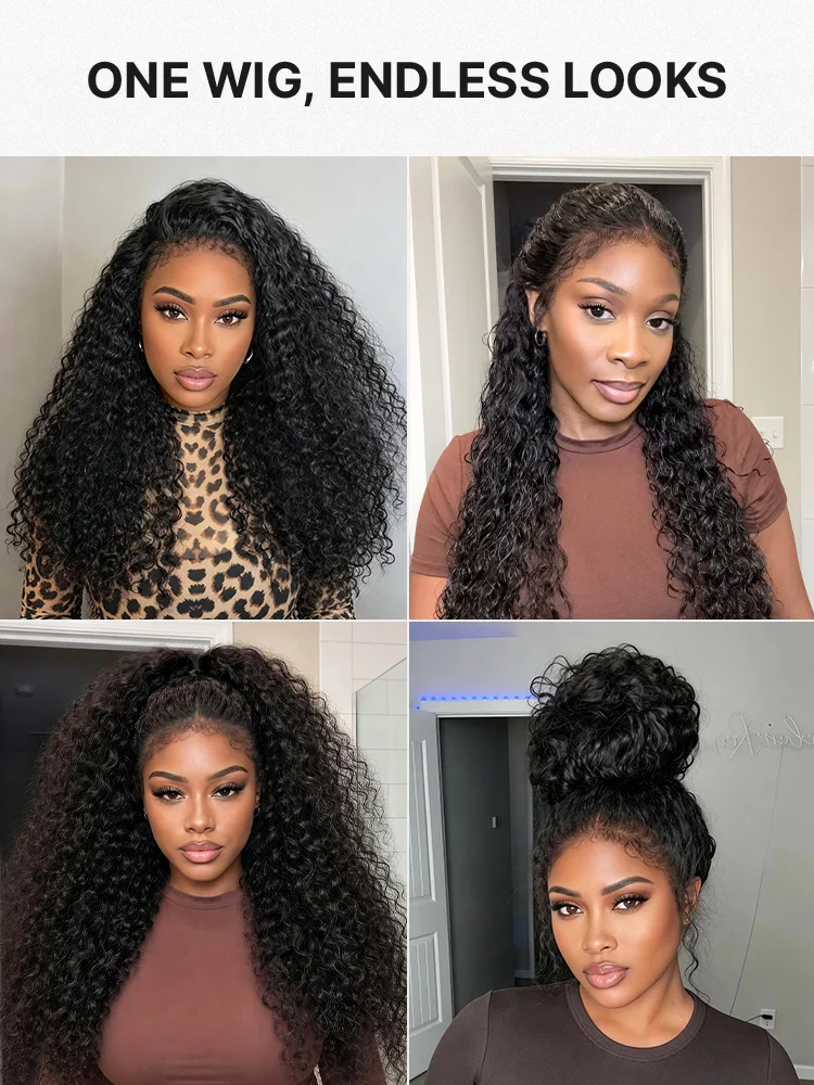 PreMax 180% Density 4C Edges Water Wave Wig 13x4 Frontal Pre-Cut Lace Wig Flexi-Fit Drawstring Cap