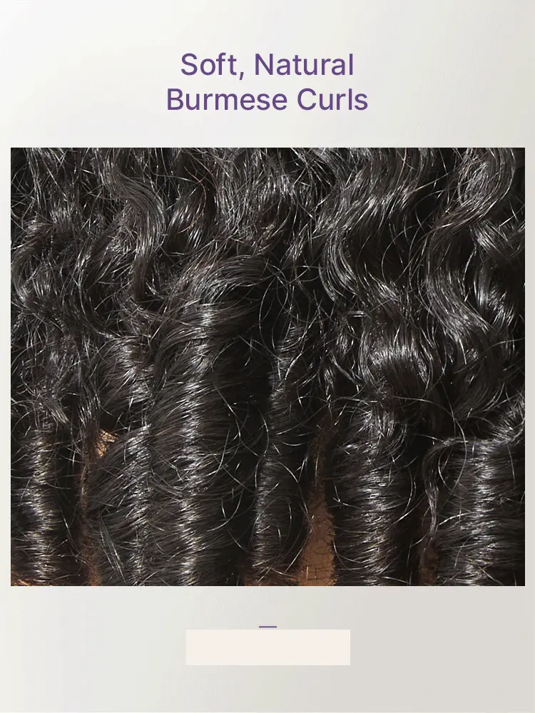 New Customers Only | True Scalp V Part 180% Density Burmese Curly Finger Coil Ends Glueless Human Hair Wig with Flexi-Fit Drawstring-13