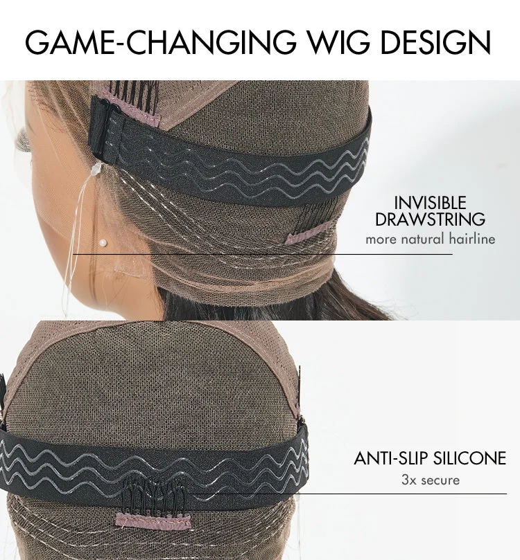 Full Lace Classy Natural Black Body WaveFree Parting Half Up Half Down Wig Invisi Drawstring Cap Pre-cut Lace-25