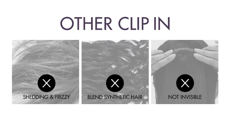 Seamless Brown Highlights Kinky Curly Clip in Hair Extensions 135g 9pcs / 7pcs with Free Gift-07