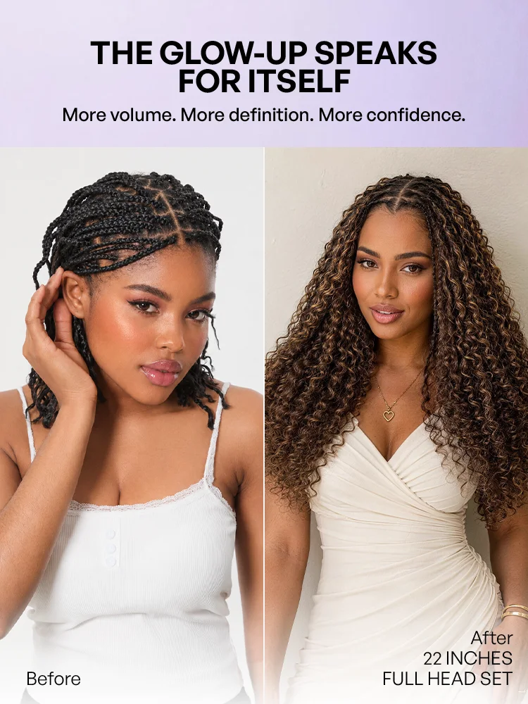 Miracle Knots Colored Crochet Hair Wet and Wavy Highlights | Mix Brown for for Boho Braids | Crochet Weaves | Fulani Braids | Twists Pre-Separated Lightweight Full & Soft Pre-Looped Human Hair Extensions Protective Style-24