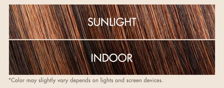 Classic Copper Ombre Highlights Silky Straight Glueless 5x5 Closure Lace Wig - US Only-02