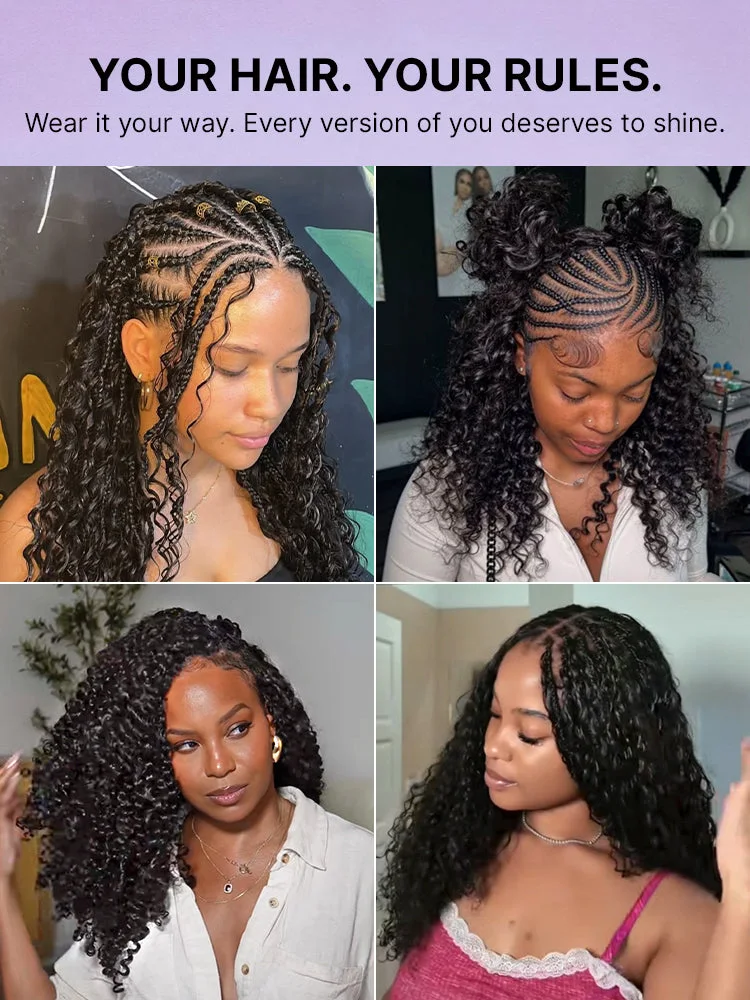 Miracle Knots Crochet Hair Burmese Curly | Wet and Wavy Water Wave | Kinky Straight for Boho Braids | Crochet Weaves | Fulani Braids | Twists Pre-Separated Lightweight Full & Soft Pre-Looped Human Hair Extensions Protective Style-89