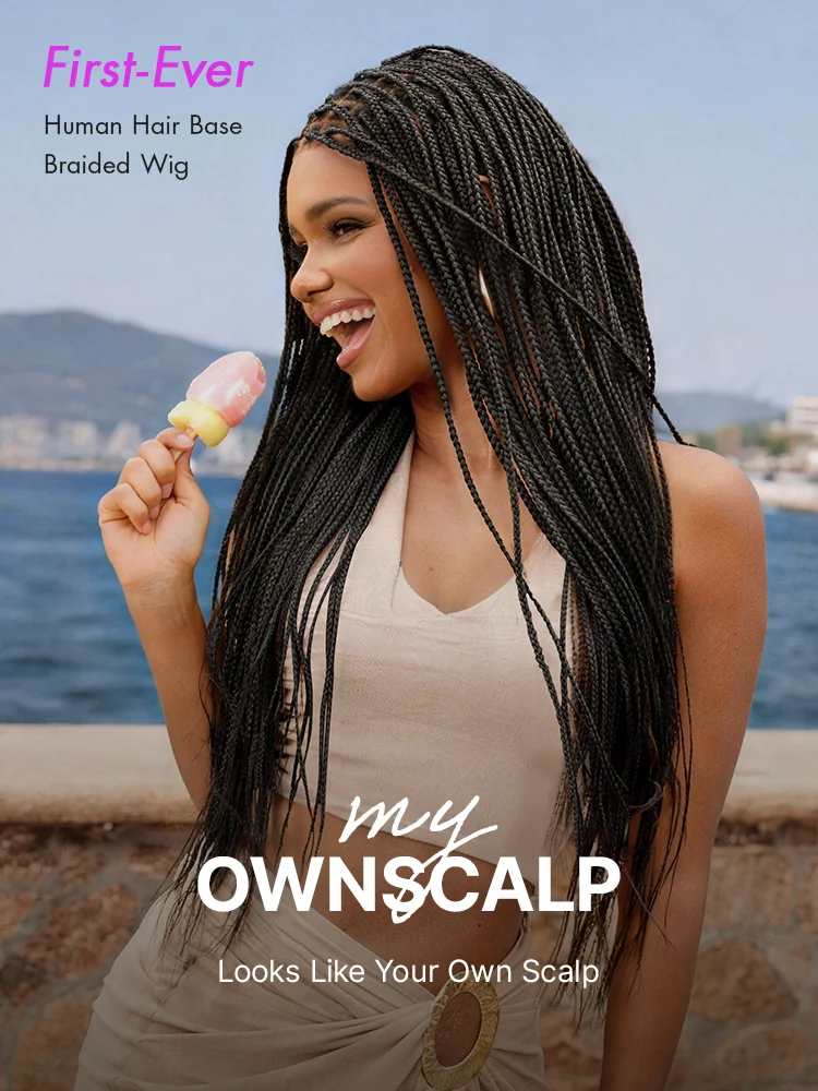 OwnScalp Salon Braids Super Natural Scalp Full HD Lace Knotless Box Braided Wig Flexi-Fit Invisi Drawstring Cap-13