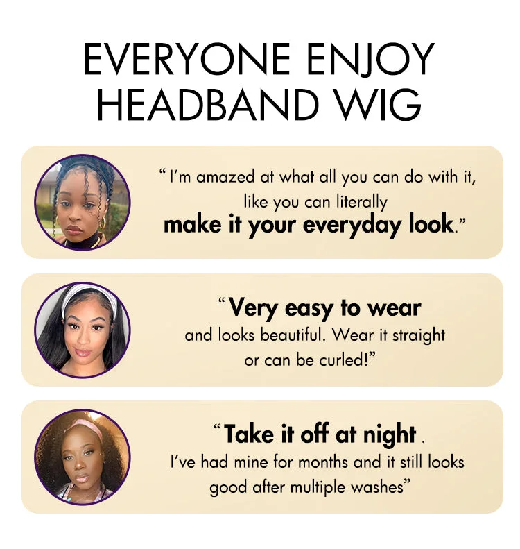 Deep Wave Glueless Curly Bob Wig Headband Wig 100% Human Hair (Get Free Trendy Headbands)-04
