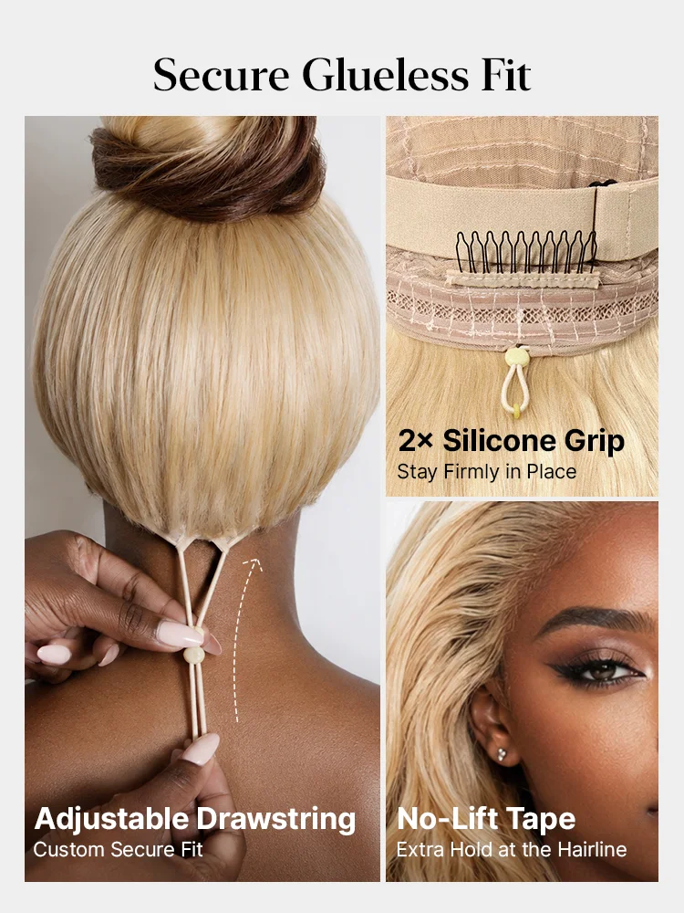 613 Blonde with Caramel Ombre Loose Wave 180% Density Human Hair 13×4 HD Lace Front Wig Pre-Cut Lace