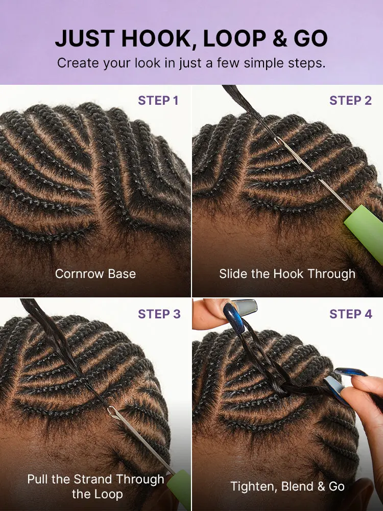 Miracle Knots Crochet Hair Burmese Curly | Wet and Wavy Water Wave | Kinky Straight for Boho Braids | Crochet Weaves | Fulani Braids | Twists Pre-Separated Lightweight Full & Soft Pre-Looped Human Hair Extensions Protective Style-84