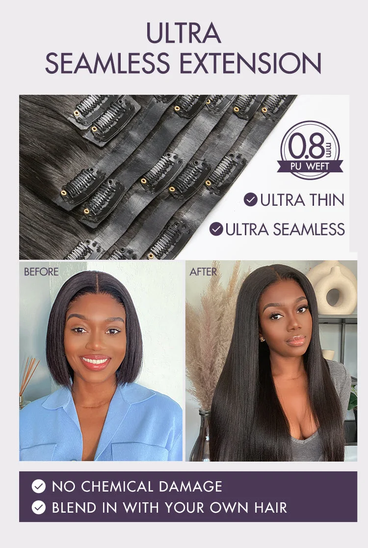 Straight / Body Wave / Kinky Curly / Yaki Straight / Kinky Straight / Messy Curly Clip in Hair Extensions Real Human Hair Pieces 135g 9pcs / 7pcs with Free Gift-27