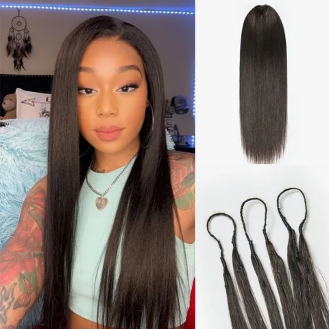 Readitress™ pre-separated feather crochet human hair for miracle knots and boho braids in silky straight style.
