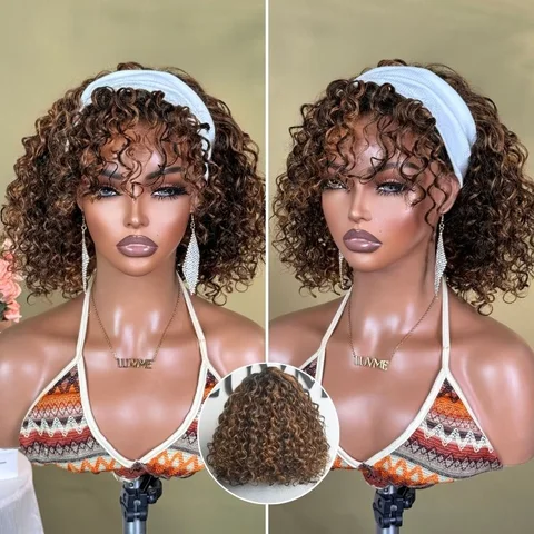 VIP ONLY deep wave glueless curly lace wig with pre-cut HD lace, human hair, and minimalist design.