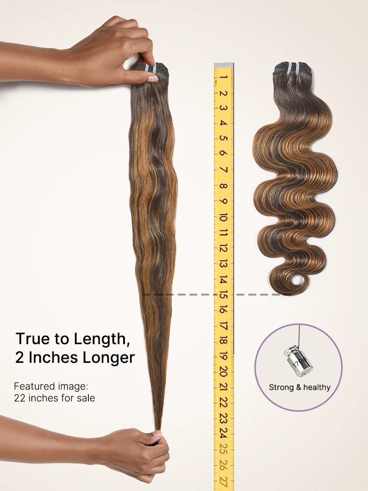 Brown Highlight Body Wave Bundles 100% Premium Remy Human Hair Bundles 1pc / 3pcs-14