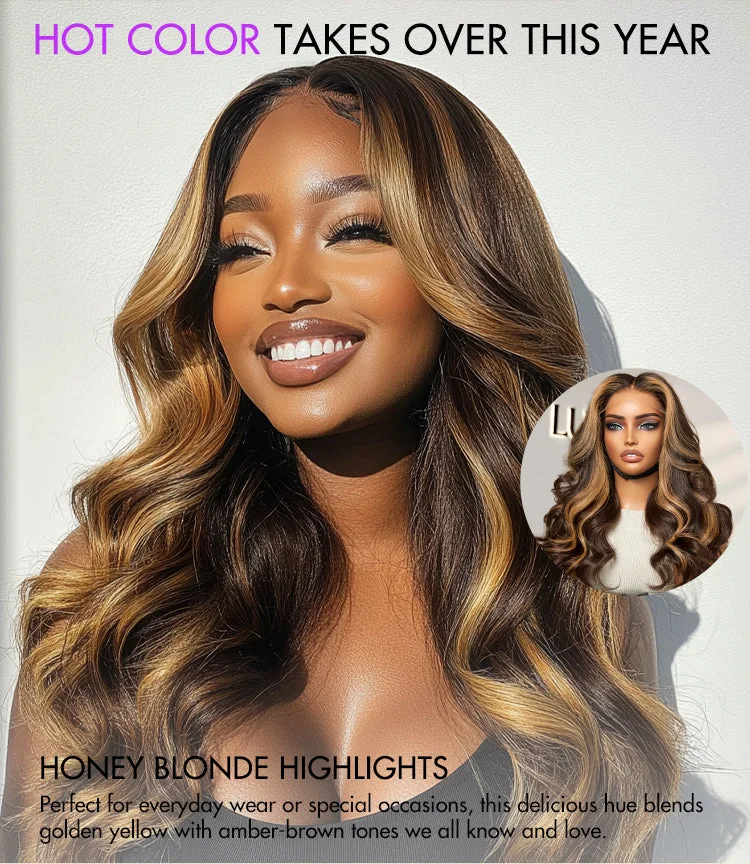 New Customers Only | PartingMax Glueless Wig Loose Body Wave 7x6 Closure HD Lace Pre Cut & Plucked & Bleached Ready to Go-21
