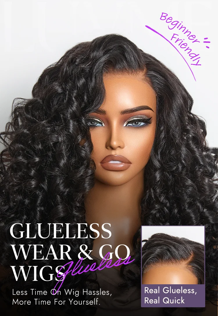 180% Density Bouncy Curls Glueless 5x5 Closure Pre-Cut Lace Curly Wig Breathable Cap-08