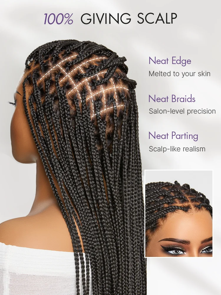 OwnScalp Salon Braids Super Natural Scalp Full HD Lace Knotless Box Braided Wig Flexi-Fit Invisi Drawstring Cap-18
