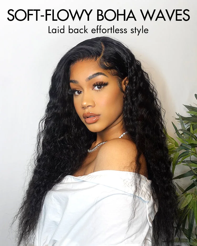 Super Bohemian Curly Left C Part Glueless 5x5 Closure HD Lace Ready to Go - US ONLY-01