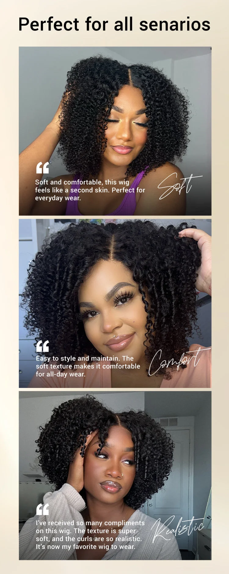 Coily Curly 5x5 Closure HD Lace Glueless Pre-Cut Wig with Breathable Cap-32