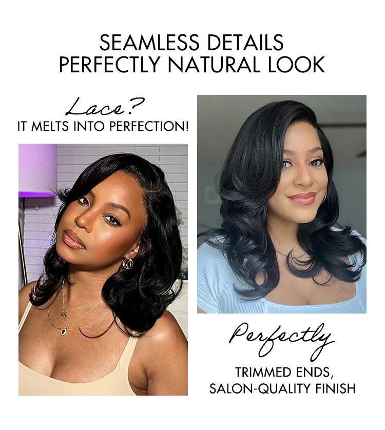-Effortlessly Chic Butterfly Cut Layered Wavy Glueless HD Minimalist Lace Short Wig-27