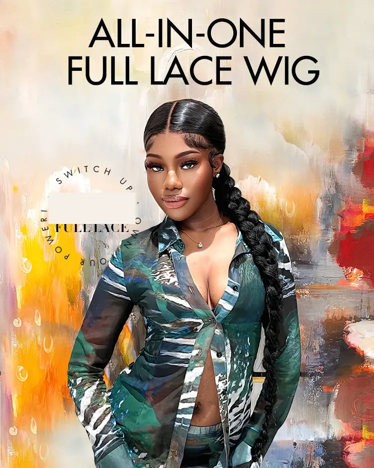 Special Deal | Full Lace Classy Natural Black Body Wave / Straight Free Parting Half Up Half Down Wig-04