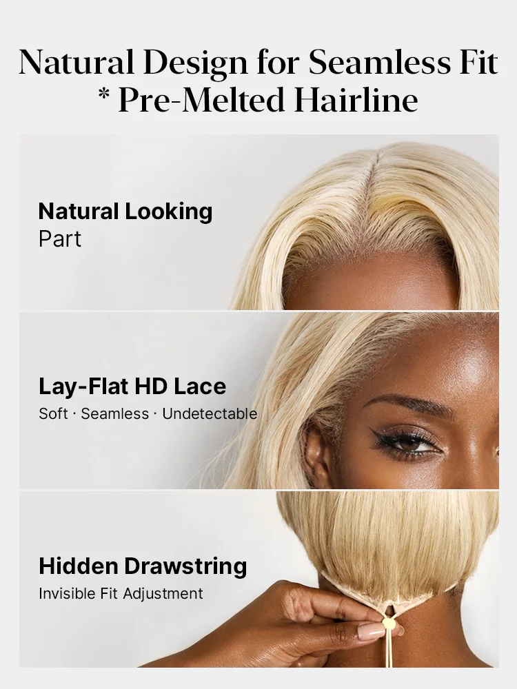 613 Blonde with Caramel Ombre Loose Wave 180% Density Human Hair 13×4 HD Lace Front Wig Pre-Cut Lace