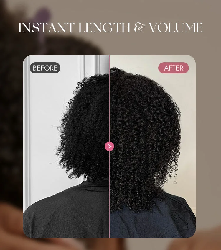 New Customers Only | Too Easy Texture™ 3-In-1 Half Wig Kinky Curly / Yaki Straight / Messy Burmese Curly Glueless Flexi-Fit Drawstring Wig-23