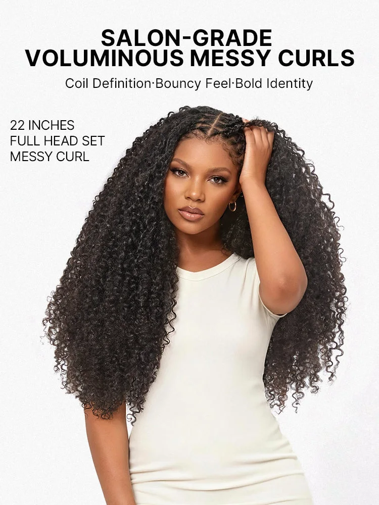 Miracle Knots Crochet Hair Messy Curly for Boho Braids | Crochet Weaves | Fulani Braids | Twists Pre-Separated Lightweight Full & Soft Pre-Looped Human Hair Extensions Protective Style-28