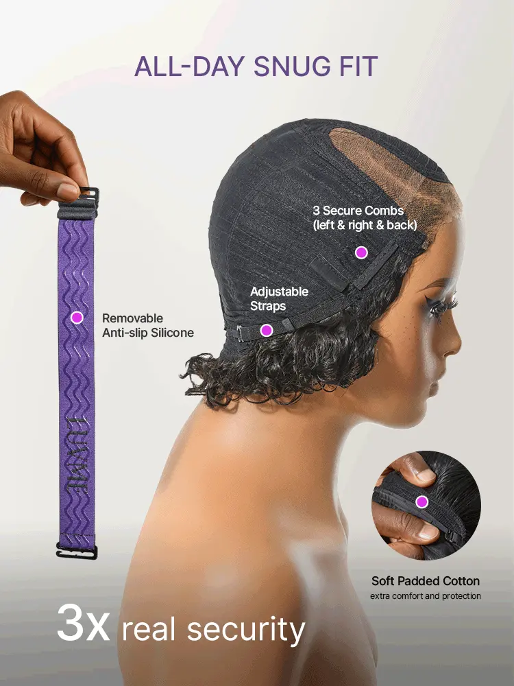 New Customers Only | Water Wave Pixie Cut Water Wave Glueless Minimalist HD Lace Short Curly Wig-19