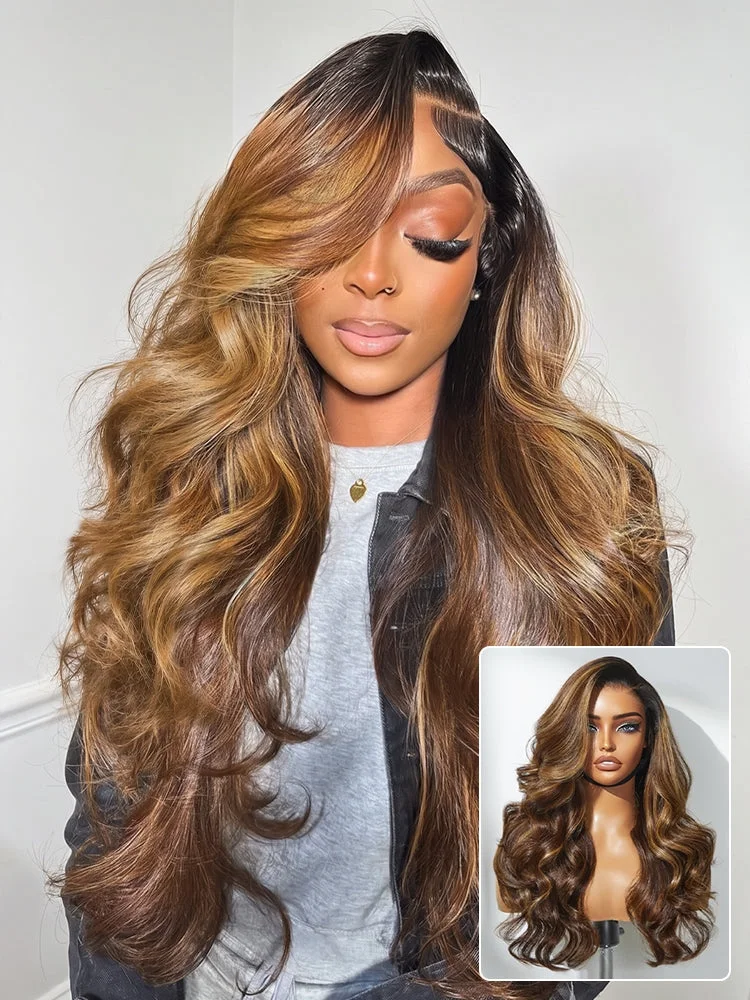All-Day Comfort™ Wig 180% Density Honey Golden Blonde Loose Body Wave 7x6 Closure HD Lace Human Hair Wig Pre-Cut Lace-50