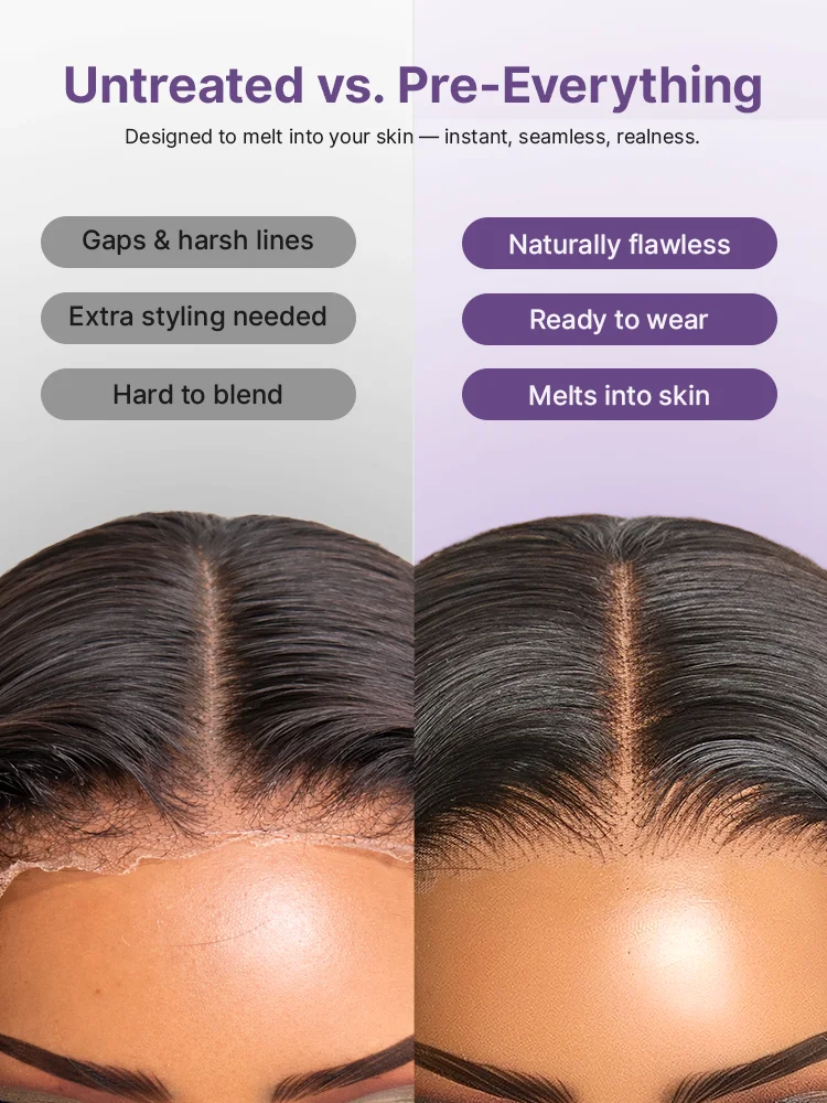 PreMax Super Natural Hairline Face-Framing Layered Cut Silky Straight Glueless 13x4 Frontal Lace Wig Human Hair Pre-Cut Lace-10