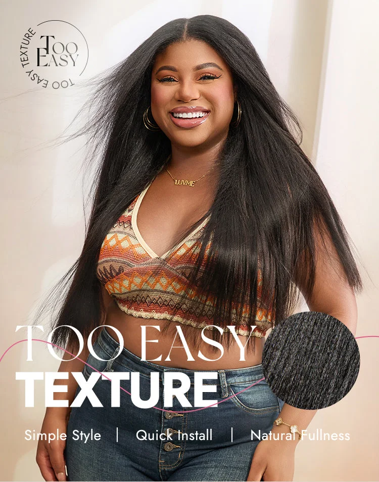Too Easy Texture™ Yaki Straight 100% Virgin Human Hair Bundles 1pc / 3pcs-08