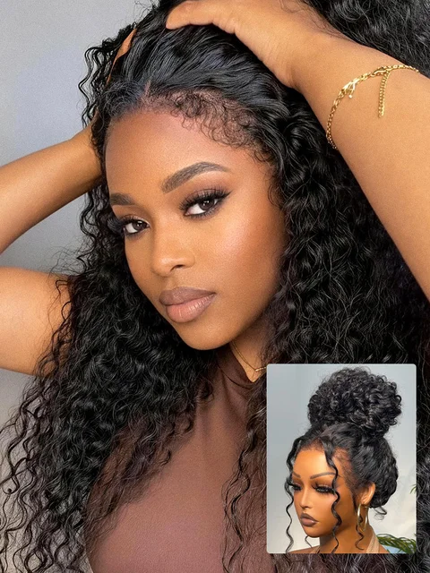 PreMax 180% density water wave lace wig with 13x4 frontal, pre-cut edges, and flexible drawstring cap