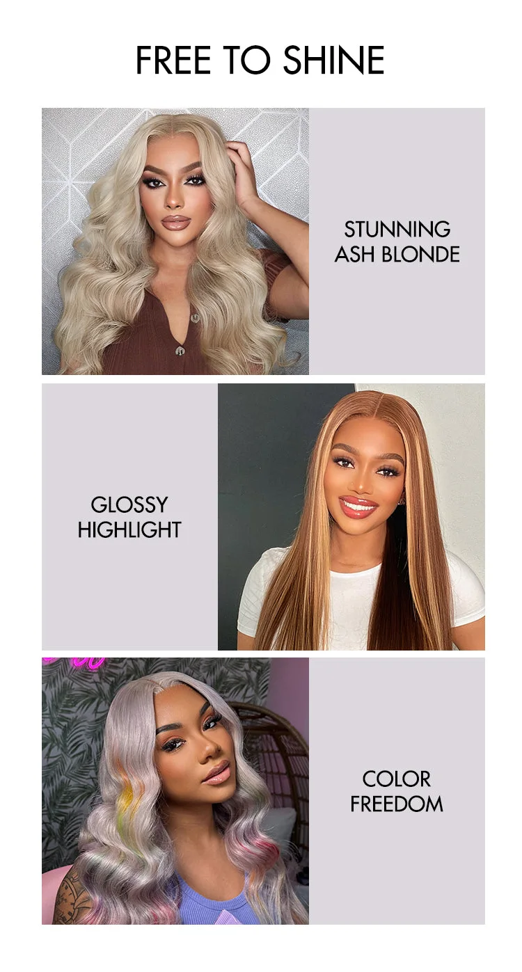 PreMax Wigs - 180% Density Easily Redyed 613 Silky Straight 5x5 Closure HD Lace Glueless Mid Part Long Wig Pre-cut & Plucked & Bleached-02