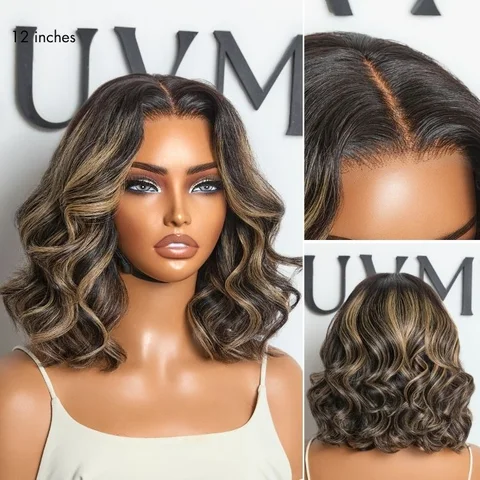 VIP DAY ONLY - Blonde Highlight Loose Wave Glueless Minimalist HD Lace T Part Wig Pre-Cut Lace-01