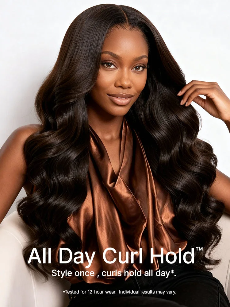 All-Day Curl Hold™ Premier Grade Hair SilkShield™ PartingMax Loose Wave Glueless 7x6 HD Lace Long Wig Pre-Cut Lace-14