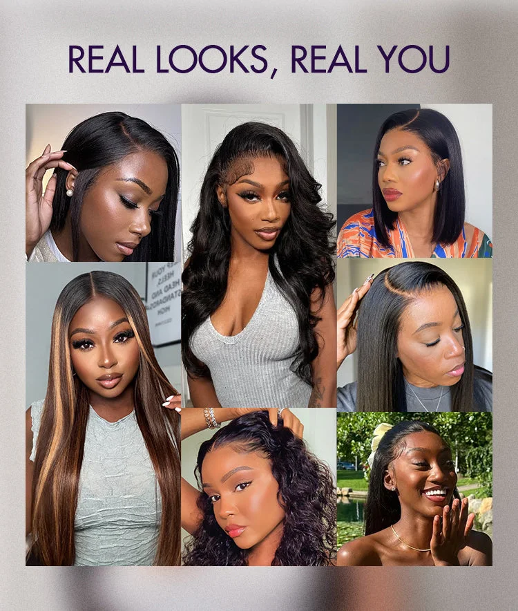 PreMax Wigs - Nature Max Yaki / Silky Bob Ear-to-Ear Glueless 13x6 Frontal HD Lace Short Bob Wig-30