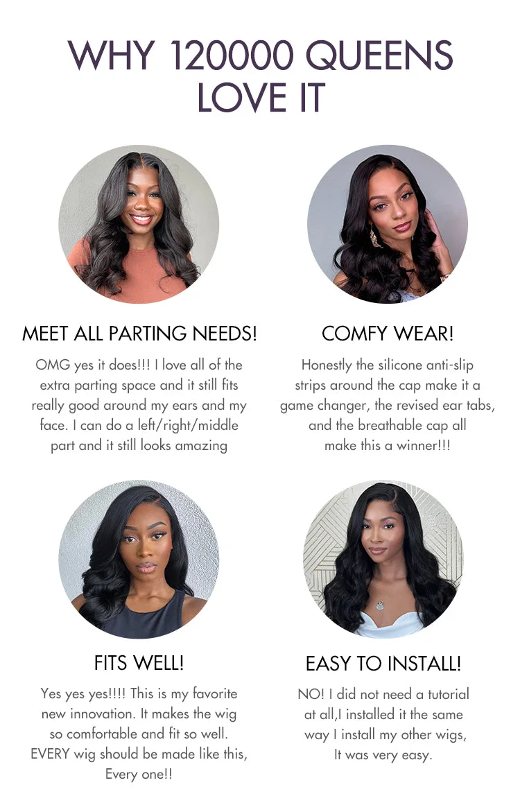 New Customers Only | PartingMax Glueless Wig Loose Body Wave 7x6 Closure HD Lace Pre Cut & Plucked & Bleached Ready to Go-23