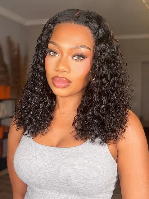 16 Inches=$159.9 | PreMax 180% Density Water Wave Glueless Flexi-Fit Drawstring 13x4 Frontal Lace Fluffy Curly Pre-Cut Lace Wig, 360-Like Design Allows Ponytail & Updo-01