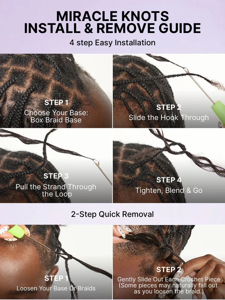 Miracle Knots Crochet Hair Messy Curly for Boho Braids | Crochet Weaves | Fulani Braids | Twists Pre-Separated Lightweight Full & Soft Pre-Looped Human Hair Extensions Protective Style-29