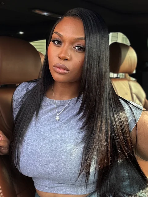 All-Day Comfort™ Wig 180% Density Butterfly Cut Layered Light Yaki Straight Glueless 7x6 Closure HD Lace Human Hair Wig Pre-Cut Lace-109