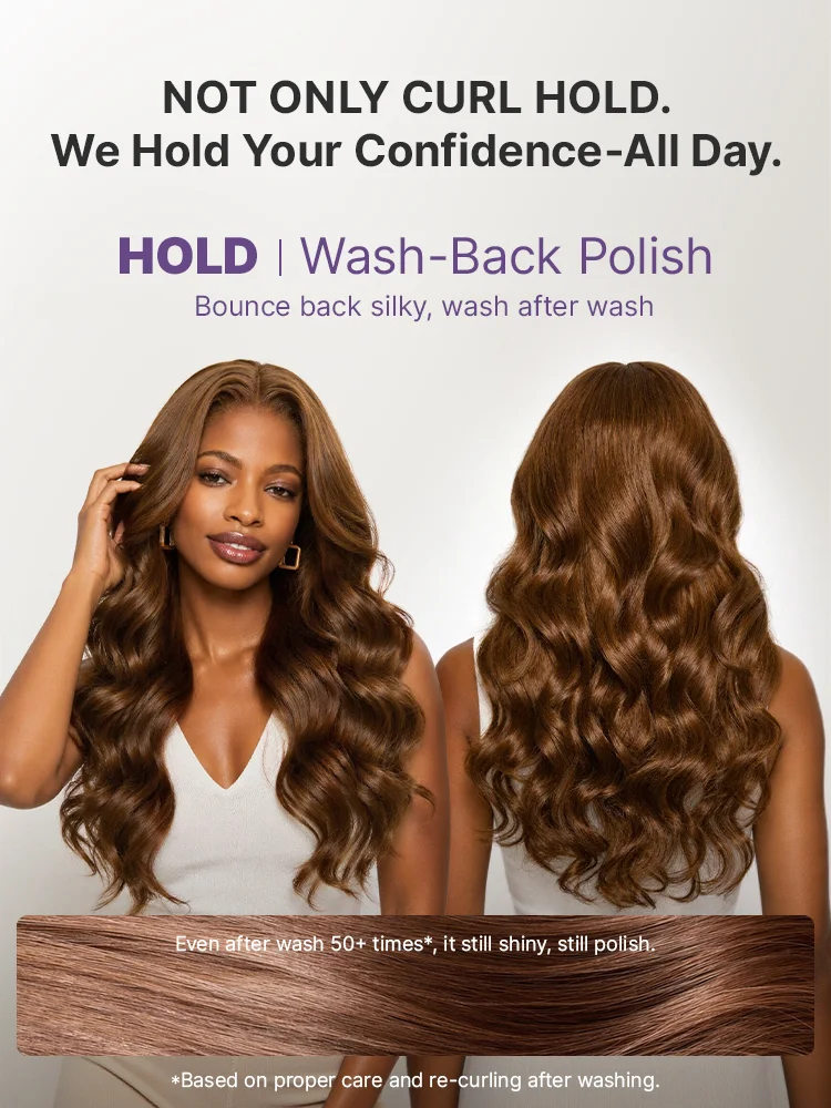 All Day Curl Hold Honey Chestnut Brown 180% Density Loose Wave 7x6 Closure HD Lace Glueless Wig Pre-Cut Lace