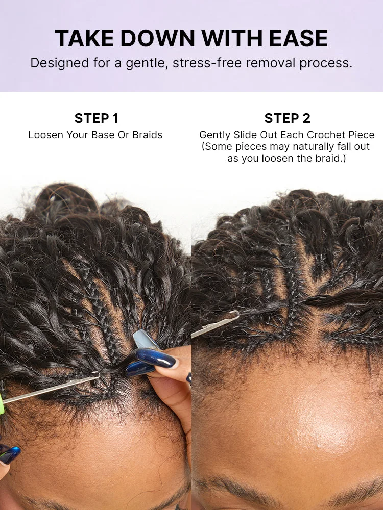 Miracle Knots Crochet Hair Burmese Curly | Wet and Wavy Water Wave | Kinky Straight for Boho Braids | Crochet Weaves | Fulani Braids | Twists Pre-Separated Lightweight Full & Soft Pre-Looped Human Hair Extensions Protective Style-86