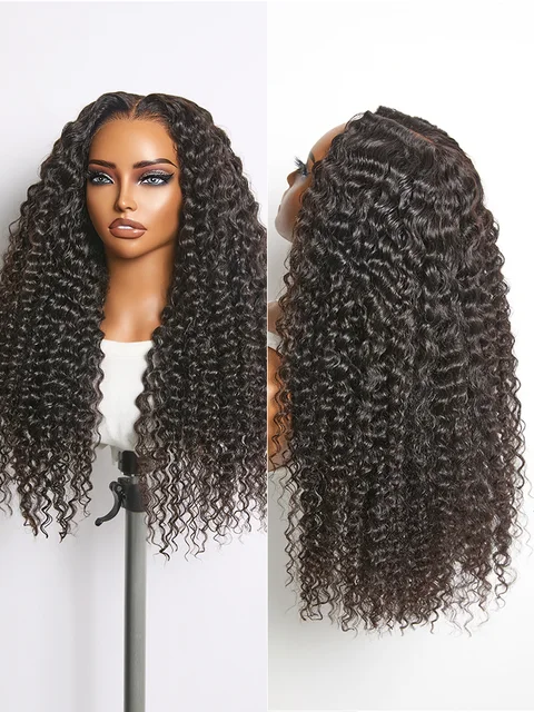 All-Day Comfort Deep Wave HD Lace Human Hair Wig with 7x6 closure and pre-cut lace, 200% density, glueless style