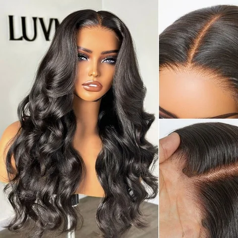 All-Day Comfort™ PartingMax 7x6 HD lace glueless human hair wig with soft loose waves, pre-cut lace for easy styling.