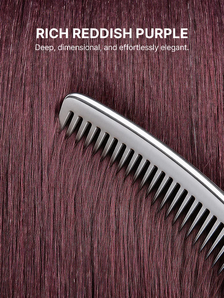 Put On and Go Reddish Purple Layered Cut Yaki Straight Minimalist Lace Bob Wig with Bangs All-Day Comfort Cap