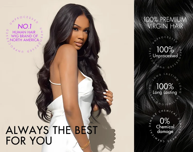 Realistic Glueless Wavy 7x6 Invisible Lace Wig 100% Human Hair